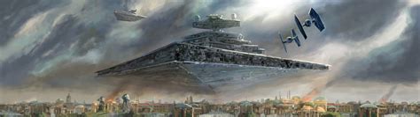 Star Destroyer, Naboo, TIE Fighter, AT-AT Walker, Star Wars, painting ...