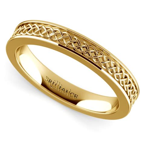 Celtic Knot Men's Wedding Ring in Yellow Gold (5mm)