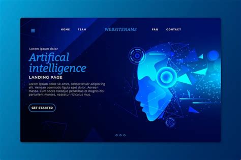 Free Vector | Artificial intelligence landing page template