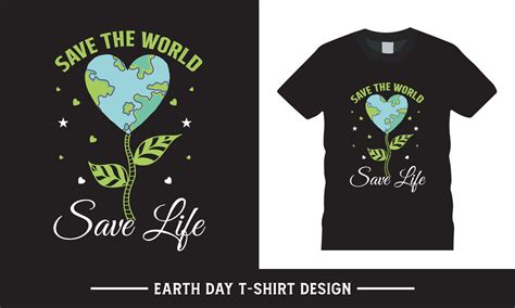 Happy earth day typography vector tshirt graphic, earth day quote ...