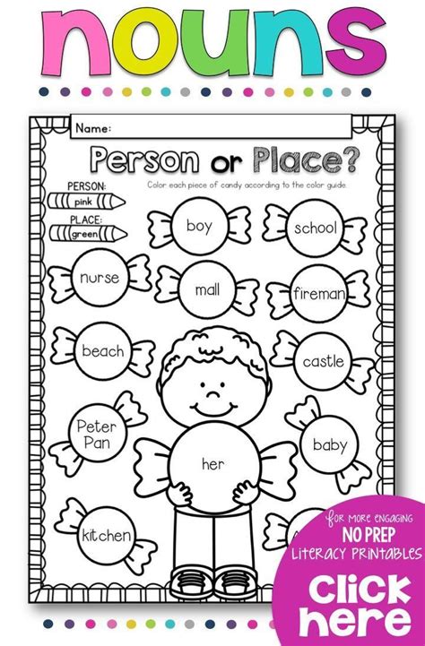 Cool Kindergarten Worksheets Nouns References - Eugene Glover's Kindergarten Worksheets