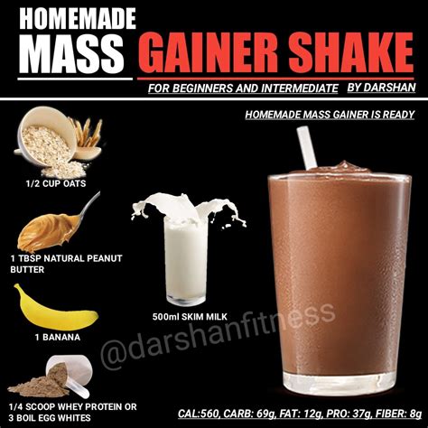 Homemade Mass Gainer Shake | Mass gainer shake, Mass gainer, Natural peanut butter