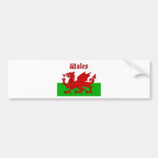 Welsh Flag Bumper Stickers & Car Stickers | Zazzle UK