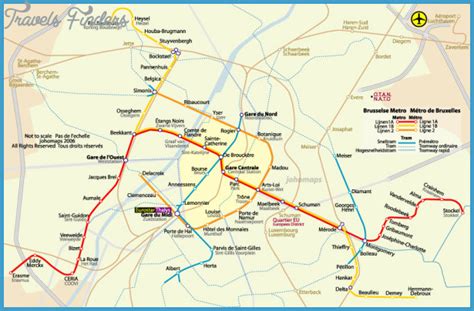 Brussels Metro Map - TravelsFinders.Com