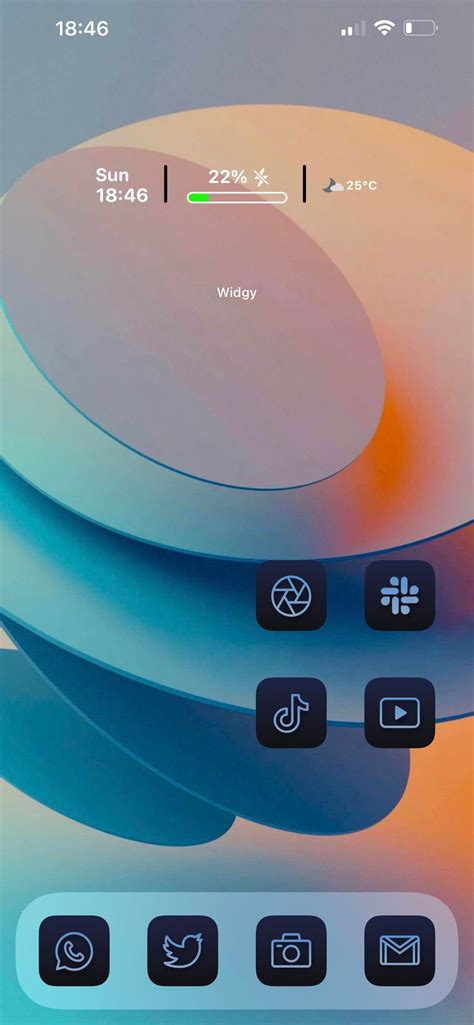 New setup - Wallpaper: Vellum, Widget: Widgy, Icons: Themes. : iOSsetups