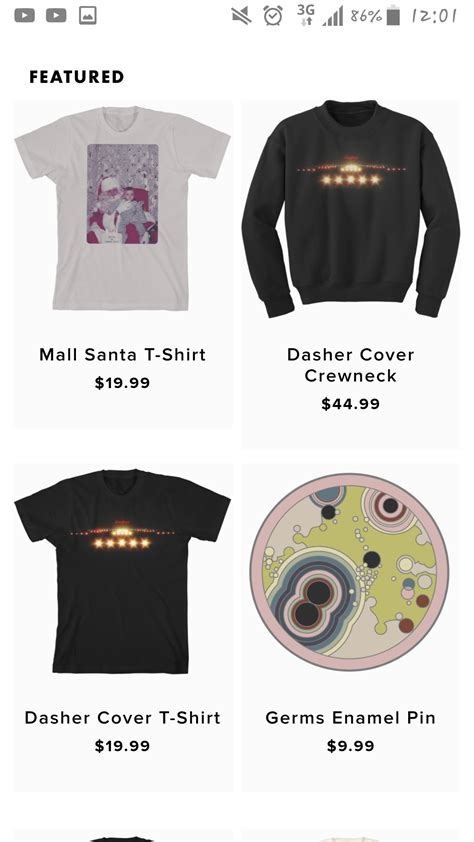 NEW Christmas themed Merch in Gerard's shop! The Crewneck is titled "Dasher", so we will ...