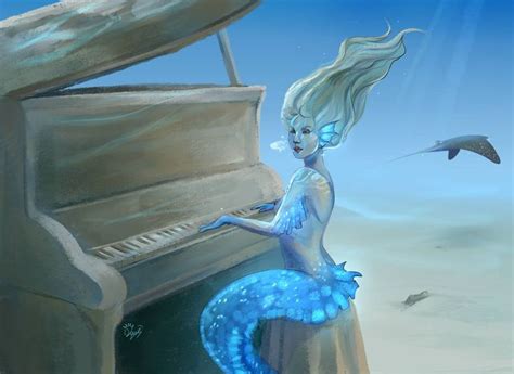 Mermaid playing piano by https://www.deviantart.com/filthymoon on @DeviantArt | Playing piano ...