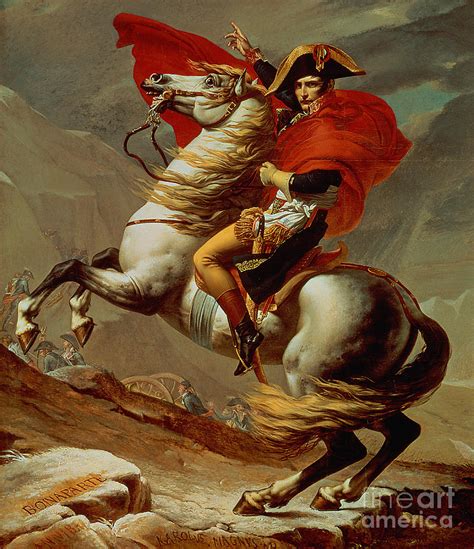 Napoleon Crossing the Alps Painting by Jacques Louis David