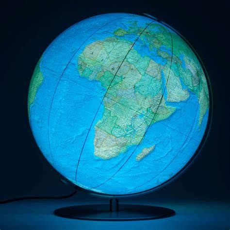 Duorama Illuminated Globe, 40cm Dual Mapping Blue Ocean World Globe