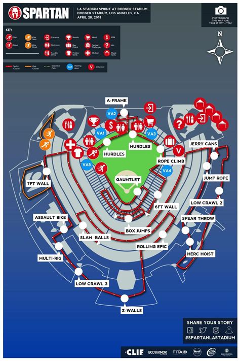 Dodger Stadium 2018 Map! : r/spartanrace