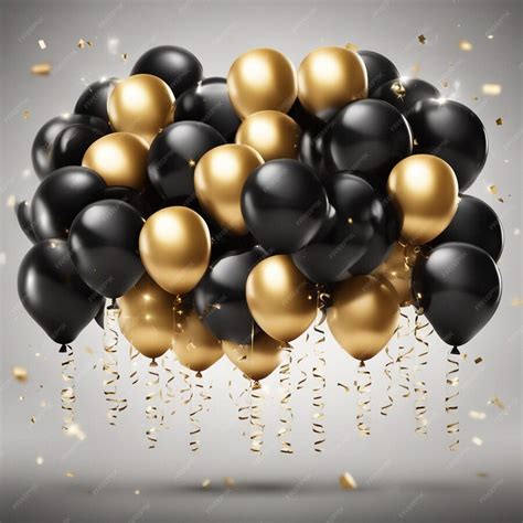 Premium AI Image | Happy birthday background with golden and black ...