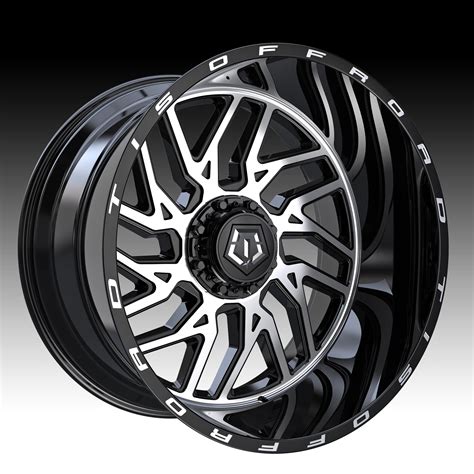 TIS Wheels 544MB Machined Gloss Black Custom Truck Wheels Rims - 544MB - TIS Custom Wheels Rims ...