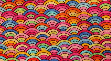 Fabrics with rainbow patterns for sale in the haberdashery shop — Stock Photo © ChiccoDodiFC ...