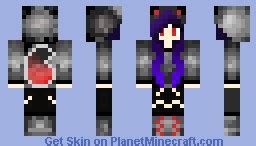 Bubble Shadow Fox Girl Minecraft Skin