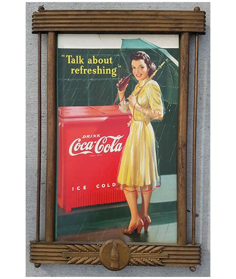 1942 COCA COLA CARDBOARD/SIGN POSTER & ORIGINAL FRAME - Vintage Concepts Signs, LLC