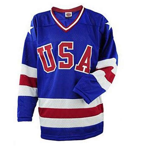 USA Hockey "Miracle On Ice" Adult Ice Hockey Jersey Away Blue, Home ...