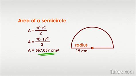 Area of a Semicircle - Formula, Definition & Perimeter (Tutors)