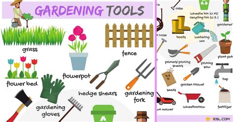 Gardening Tools Names in English • 7ESL