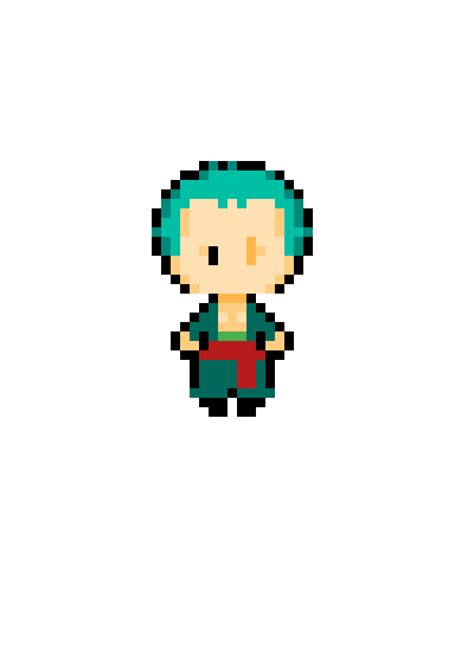 One Piece Roronoa Zoro | Pixel art, Pixel art templates, Pixel art pattern