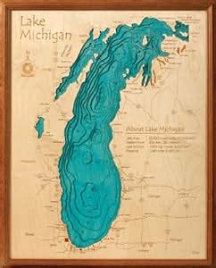 Amazon.com : Lake Bomoseen With Glen Lake 3D Laser Carved Depth Map ...