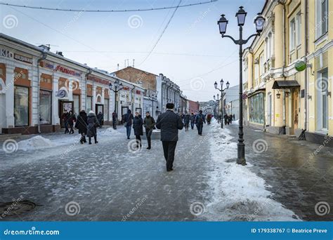 The Streets of Irkutsk City by Winter Editorial Photography - Image of ...