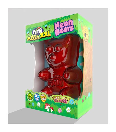 Fini MEGA XXL Neon Bear Gummy Jelly 900g | Tasko Sweets