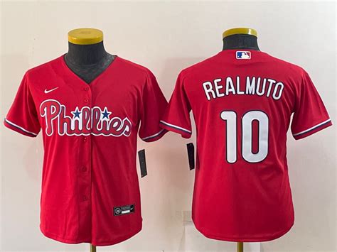 Youth Philadelphia Phillies #10 JT Realmuto Red → Cheap Jersey