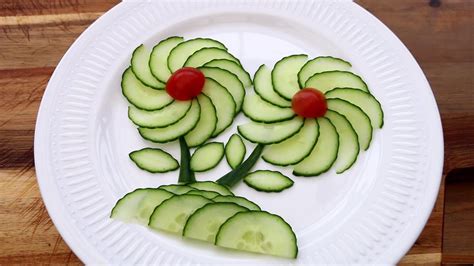 Cucumber Show | Vegetable Carving Garnish | Cucumber Rose | Cucumber # ...