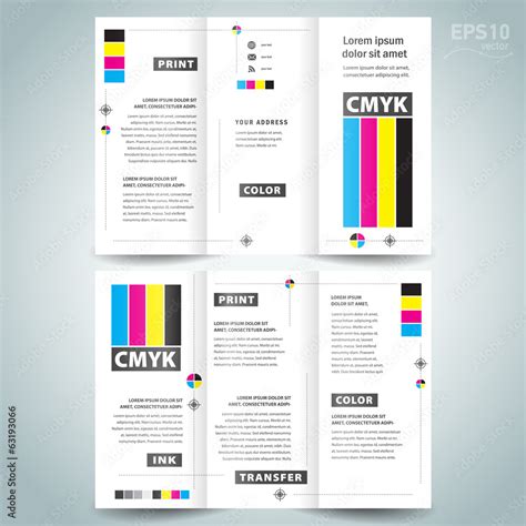 cmyk polygraphy - brochure design template Stock Vector | Adobe Stock