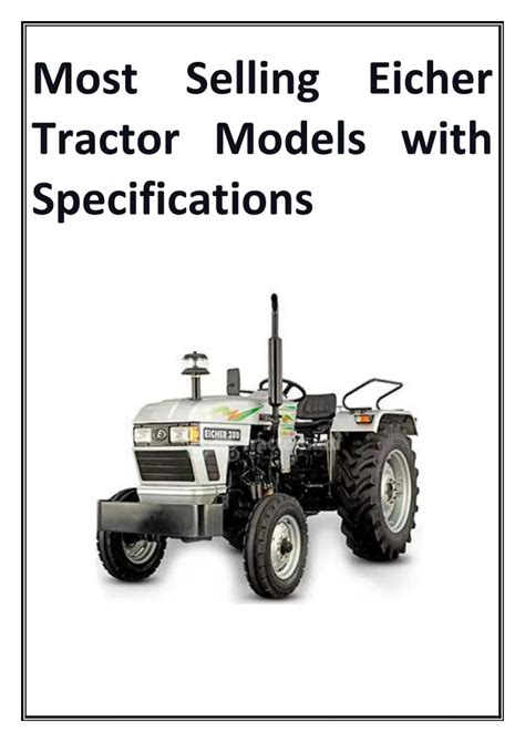 PPT - Most Selling Eicher Tractor Models with Specifications PowerPoint ...