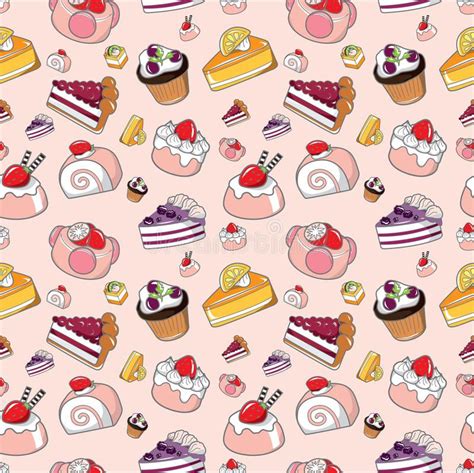 Seamless cake pattern. Vector illustration , #AD, #cake, #Seamless, #pattern, #illustration, # ...