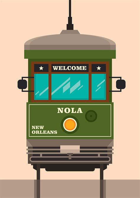 New Orleans Streetcar Clip Art