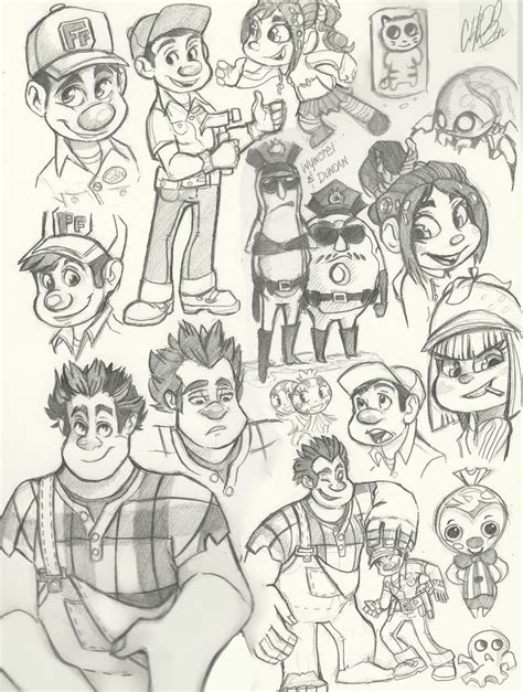 Wreck it Ralph Sketches by NillaKiwi on DeviantArt