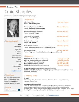 Craig Sharples - CV - Stonus Ltd | PDF