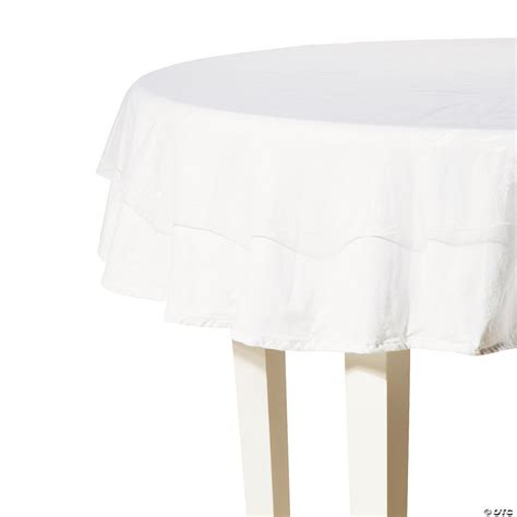 White Organza Round Table Overlay - Discontinued