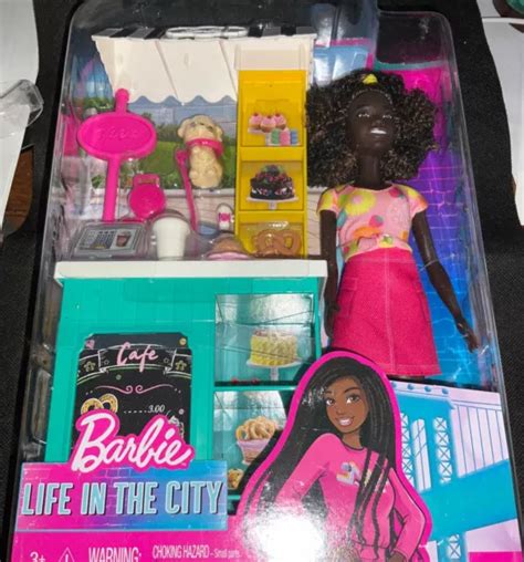 BARBIE LIFE IN the City Cafe Playset Doll Kiosk Dog Accessories NEW Sealed $7.00 - PicClick