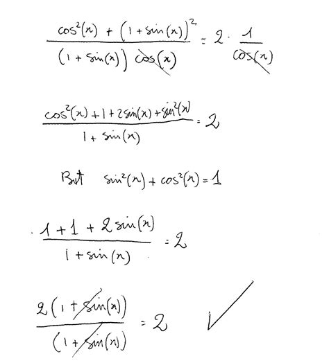 Verify that sinx cosx 2 1 2sinxcosx is an identity – Foxkiinc