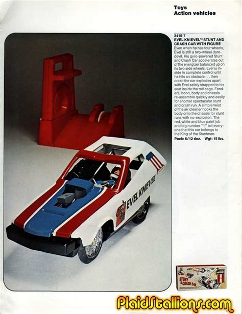 1974 Evel Knievel Catalog I Ideal Toys I Crash Car I Plaidstallions.com | Evel knievel toys ...