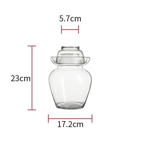 Chinese Korean Transparent Glass Kimchi Jar Househ... – Grandado