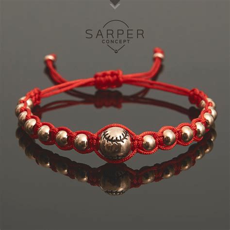 Mens Beaded Bracelet Mens Baseball Beaded Bracelet Mens