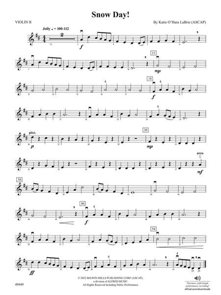 Snow Day: 2nd Violin By - Digital Sheet Music For - Download & Print AX ...