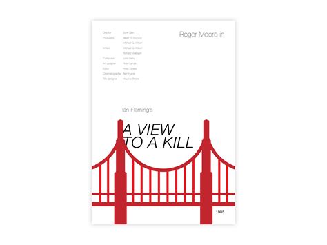 A View To A Kill - Movie poster by Radijs Ontwerp on Dribbble