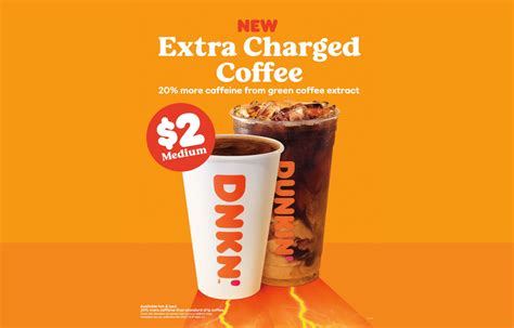 Dunkin’s New Extra Charged Coffee Delivers 20% More Caffeine