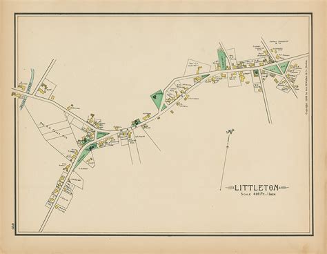 LITTLETON, Massachusetts 1889 Map - Replica or Genuine ORIGINAL