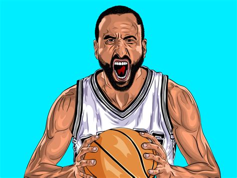 Manu Ginobili - Cartoon Character by Tudor on Dribbble