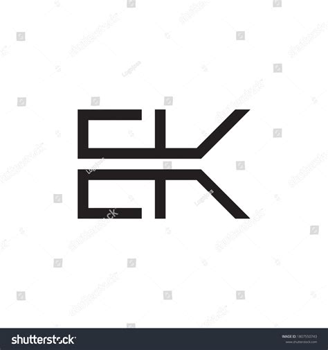 Creative Letter Ek Logo Design Stock Vector (Royalty Free) 1807550743 ...