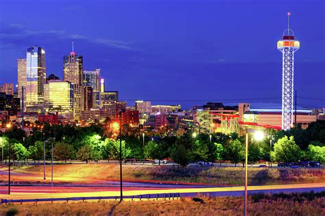 Downtown Denver Colorado Skyline in Color Photograph by Gregory Ballos ...