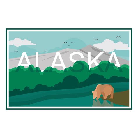 Alaska Postcard 193922 Vector Art at Vecteezy