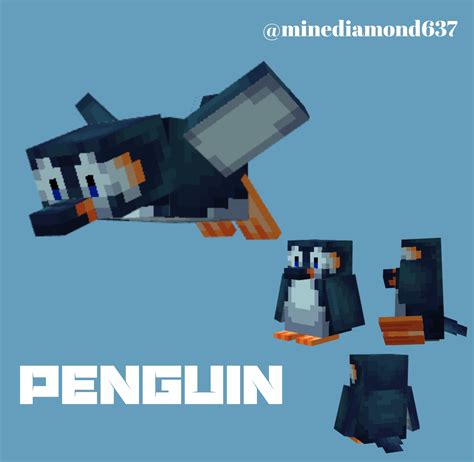 Here is a Penguin mob concept for Minecraft. You can ride them when sliding on ice and they can ...