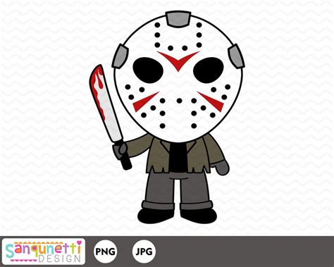 Halloween Horror character digital art instant download Jason clipart ...